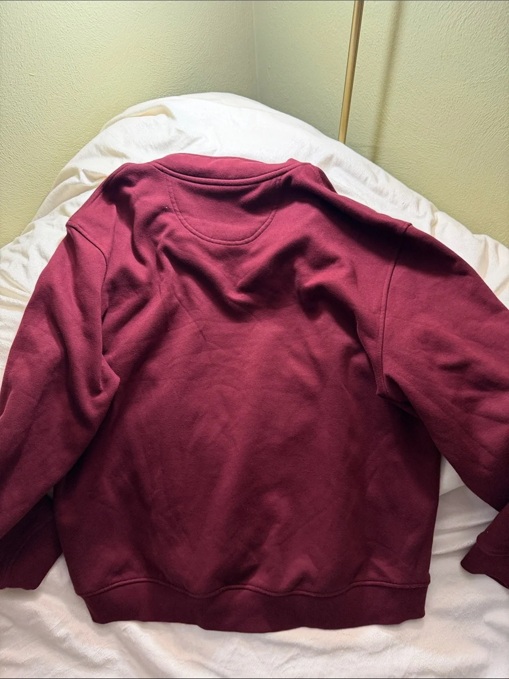 Izod Men’s Quarter-Zip Sweater - Burgundy with Navy Trim